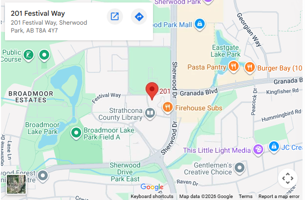 Map showing Rosewood Medical Clinic location